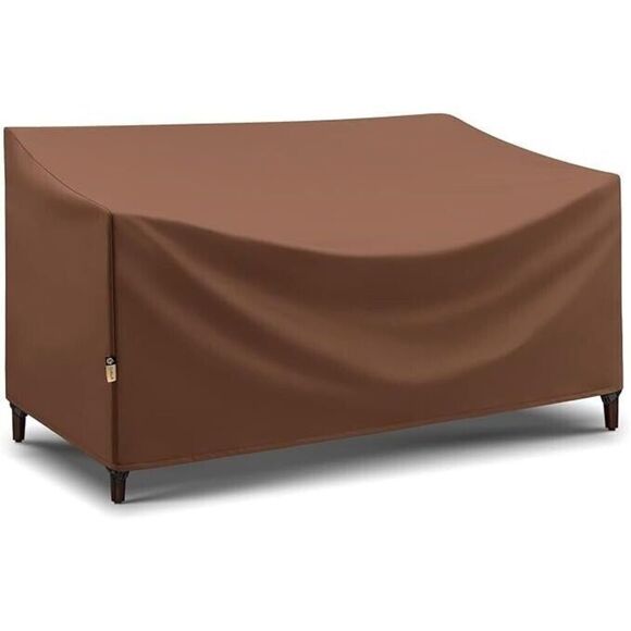 Waterproof Patio Sofa Cover, Heavy Duty Outdoor 60"L x 34"W x 30"H, Brown - Picture 1 of 6